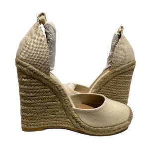 Brand New: JustFab Jenala Espadrille Wedges Linen